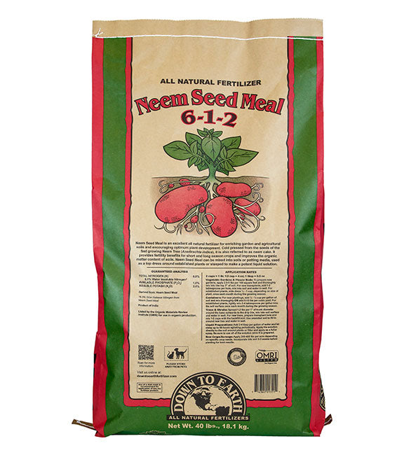 Down To Earth Neem Seed Meal Natural Fertilizer