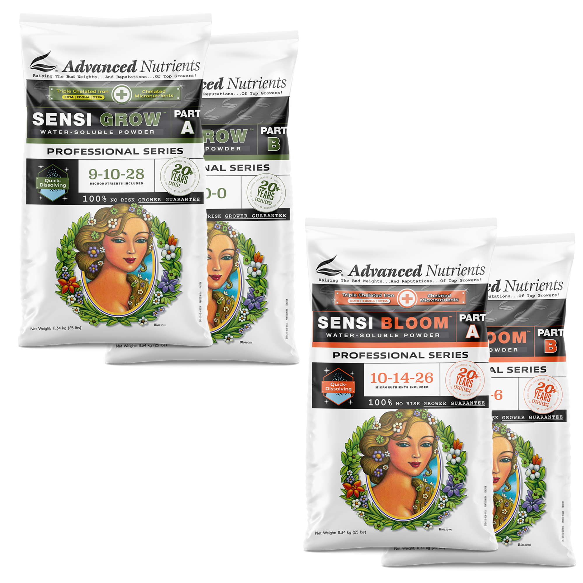 Advanced Nutrients Sensi Professional Series Water-Soluble Powders