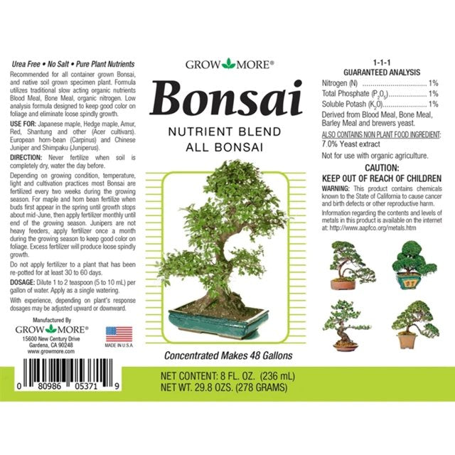 Grow More Bonsai Nutrient Blend - 8oz