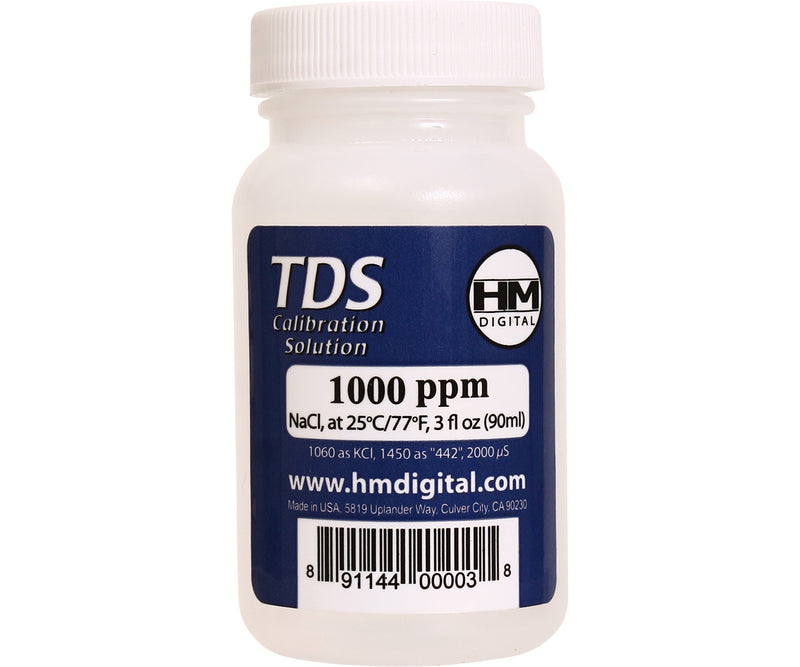 HM Digital 1000 ppm TDS Calibration Solution - 3 oz (90 ml)