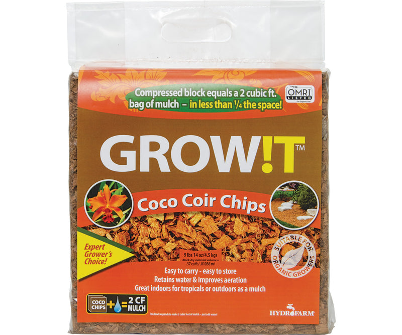 GROW!T Coco Coir Planting Chips - 4.5kg Block