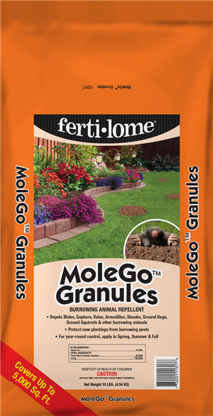Ferti-Lome MoleGo Granules | Burrowing Animal Repellent - 10lb