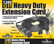 Heavy Duty 3 Outlet Power Strip / Extension Cord