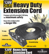 Heavy Duty 3 Outlet Power Strip / Extension Cord