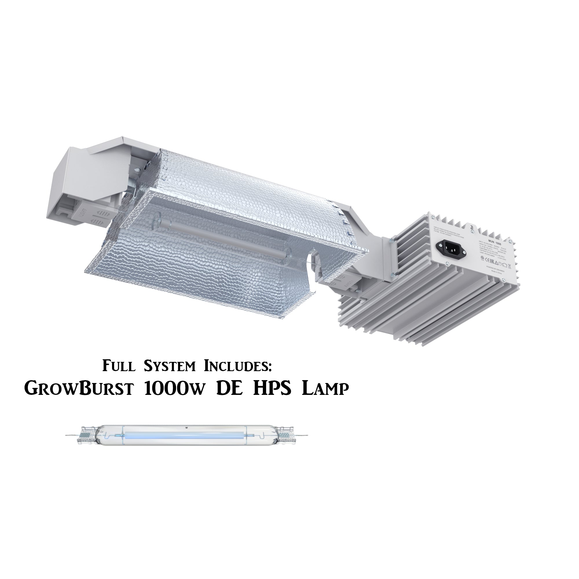 GrowBurst Lighting 1000W DE Grow Light System- SunUp Series