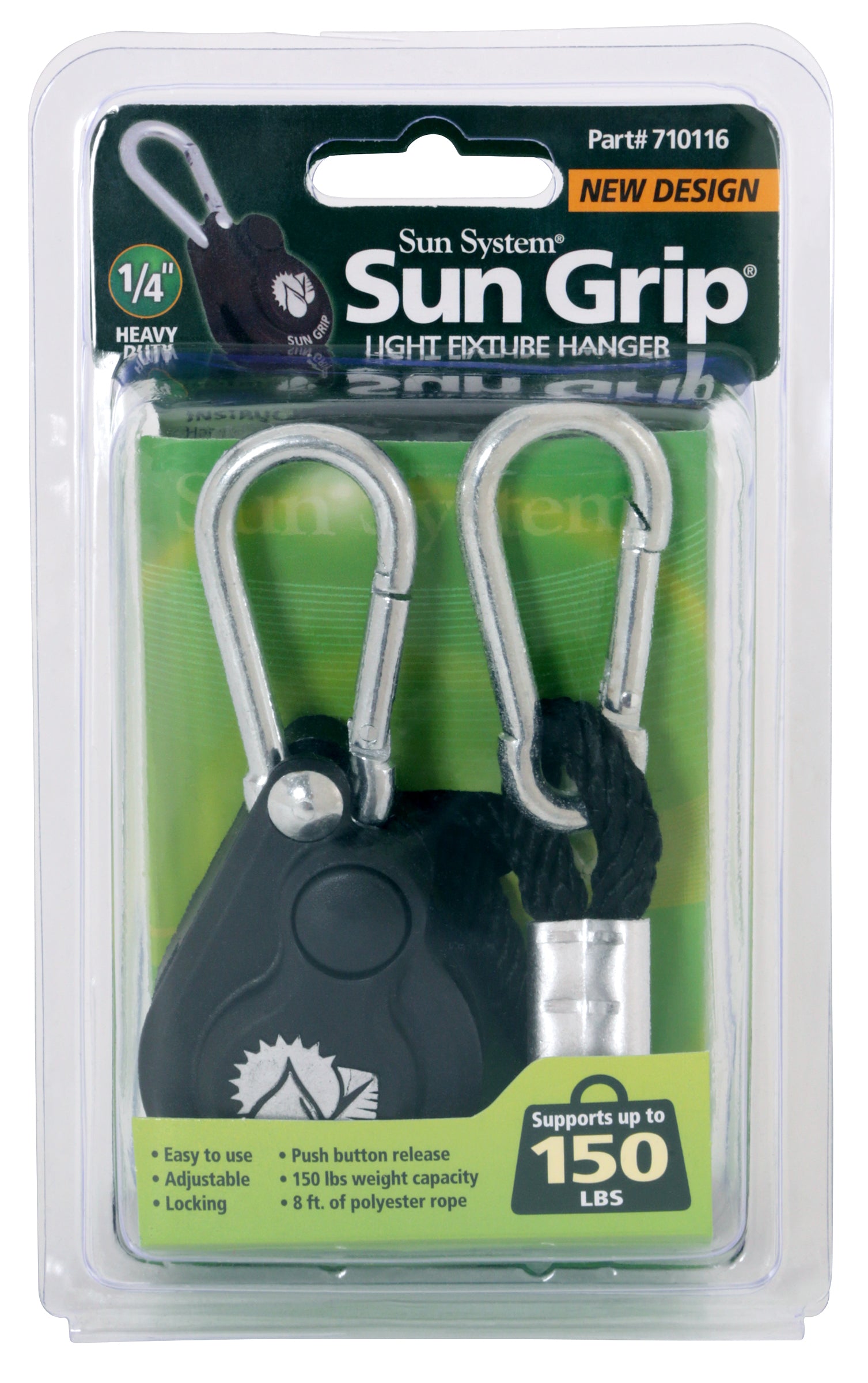 Sun Grip Push Button Light Hangers