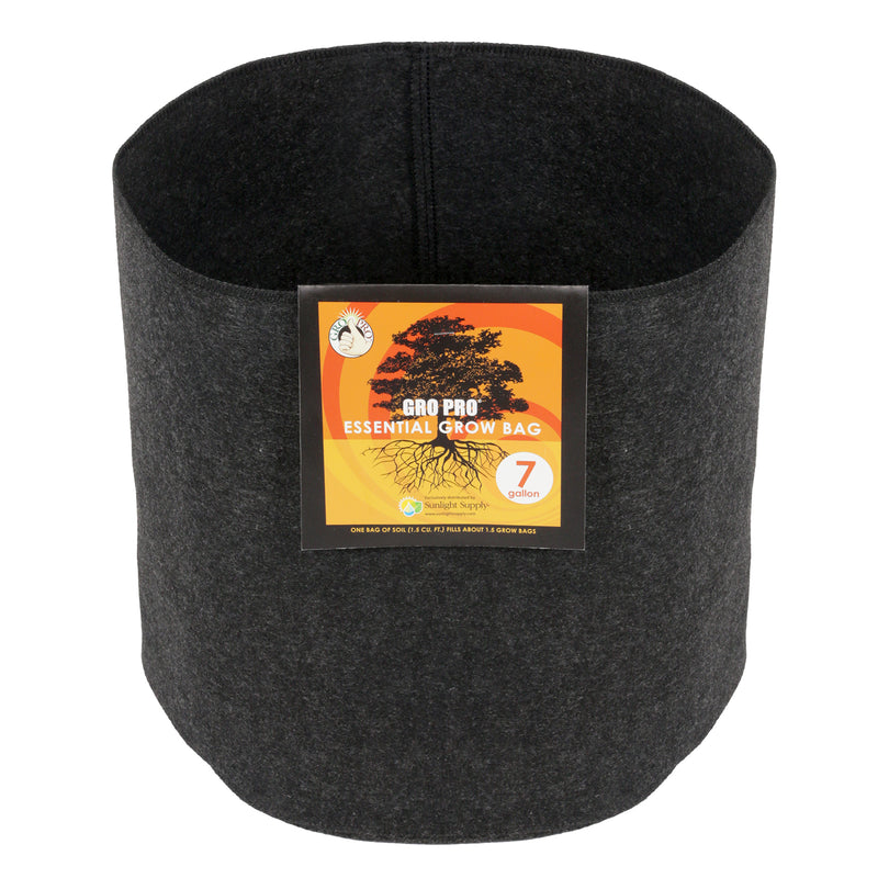 Gro Pro Essential Round Fabric Pot - Black