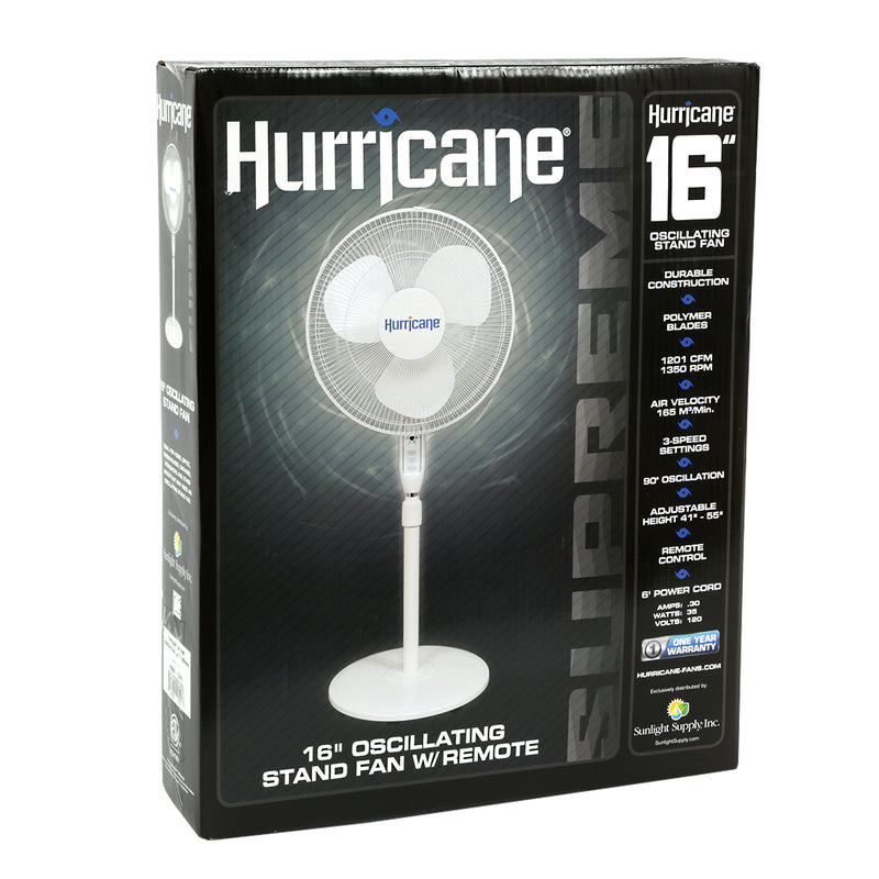 Hurricane Supreme Oscillating Stand Fan 16 in