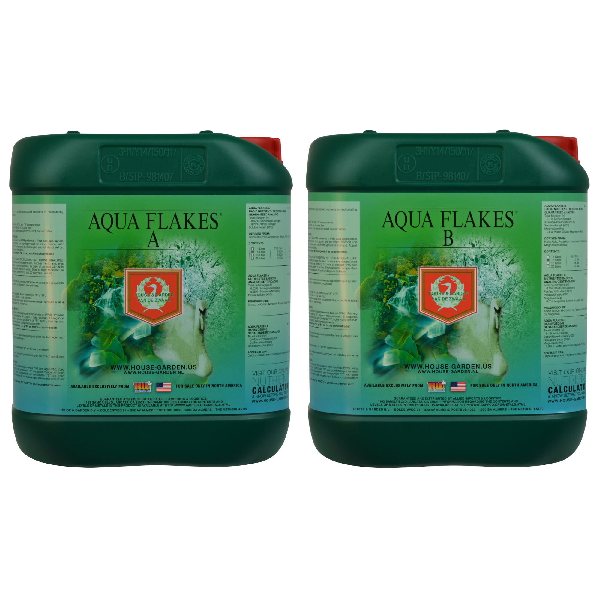 House & Garden Aqua Flakes A&B Nutrients