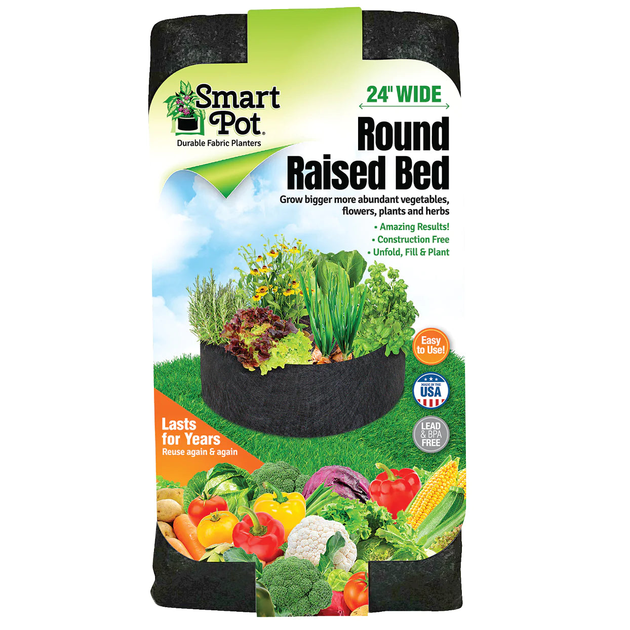 Smart Pot Round Raised Bed Fabric Planters